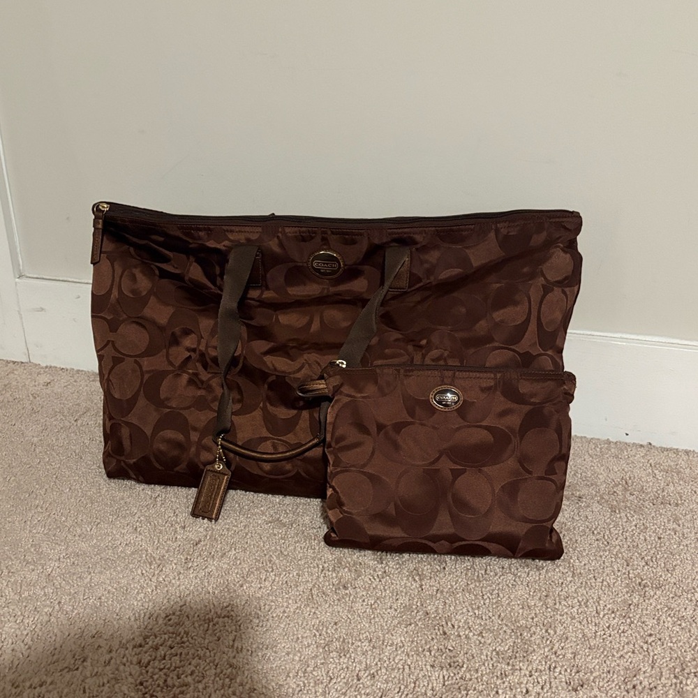Coach Dark Brown Signature Bag